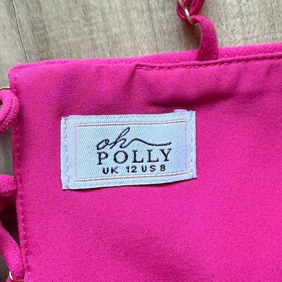 Oh Polly Syrenę Pink Rhinestone Heart Crop Top - Picture 5 of 9